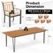 9 Pieces Patio Dining Outdoor Furniture Set with 8 Chairs and Umbrella Hole